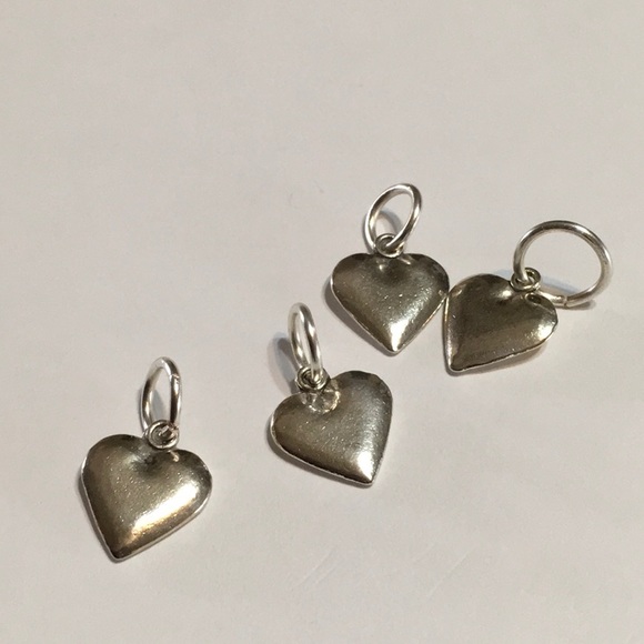 Jewelry - Silver Heart Charm For Bracelet and Hair Accessory